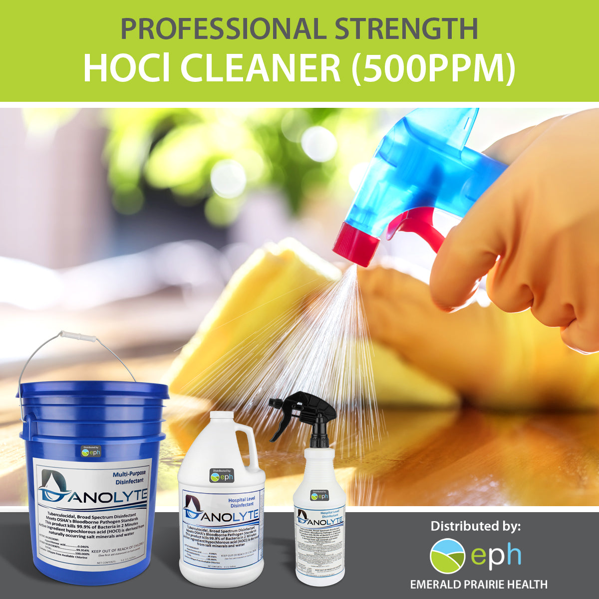 Danolyte Disinfectant (Professional Grade) 500ppm - 1 Quart With Sprayer